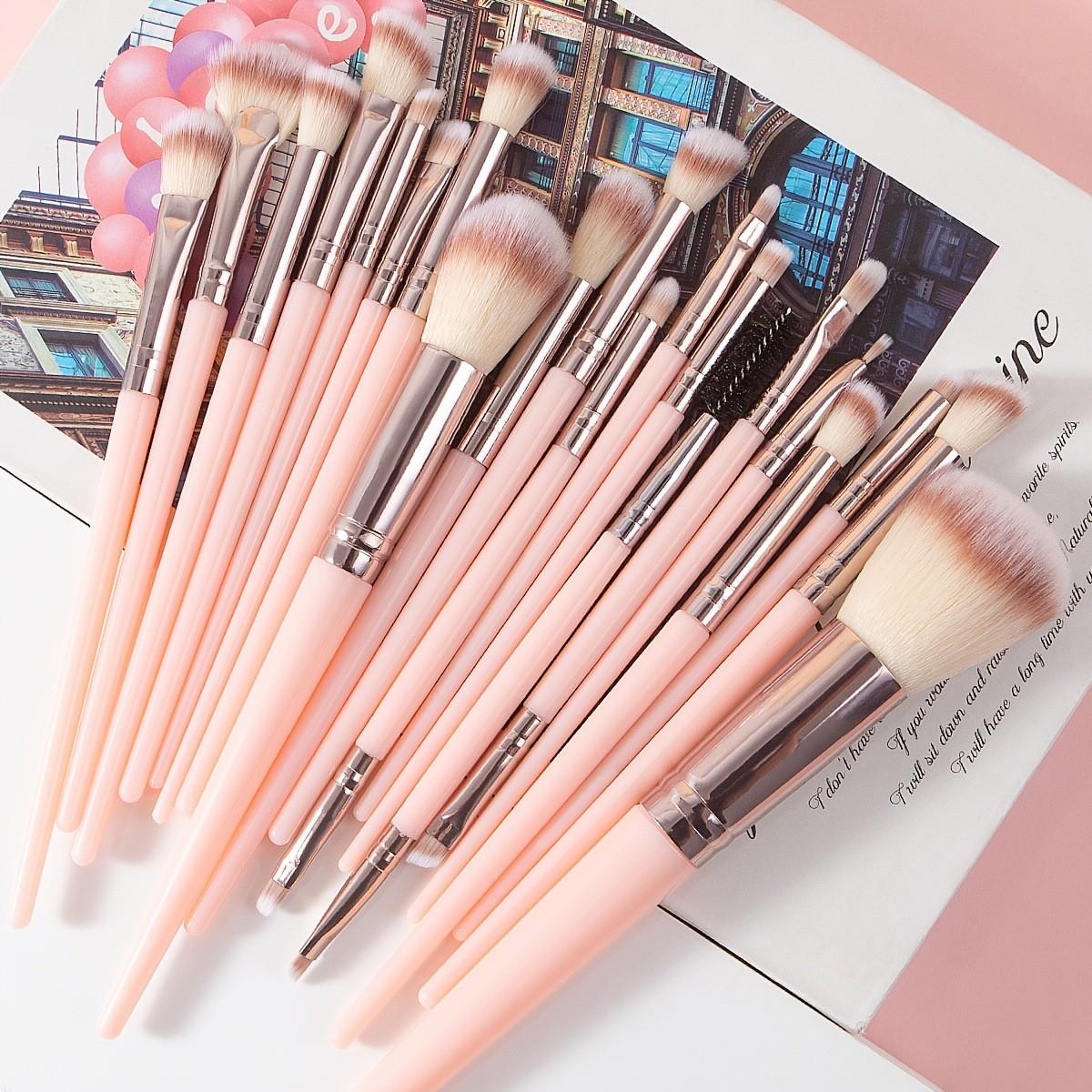 25PCS Make Up Brushes Set Synthetic Eyeliner Eyeshadow Foundation Concealer Powder Contour