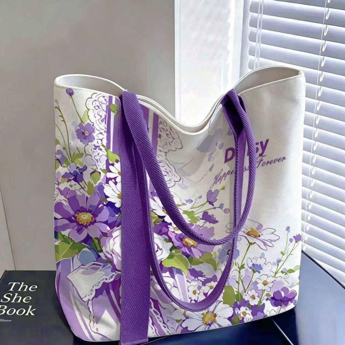 Purple  Sweet Handbag With High Beauty