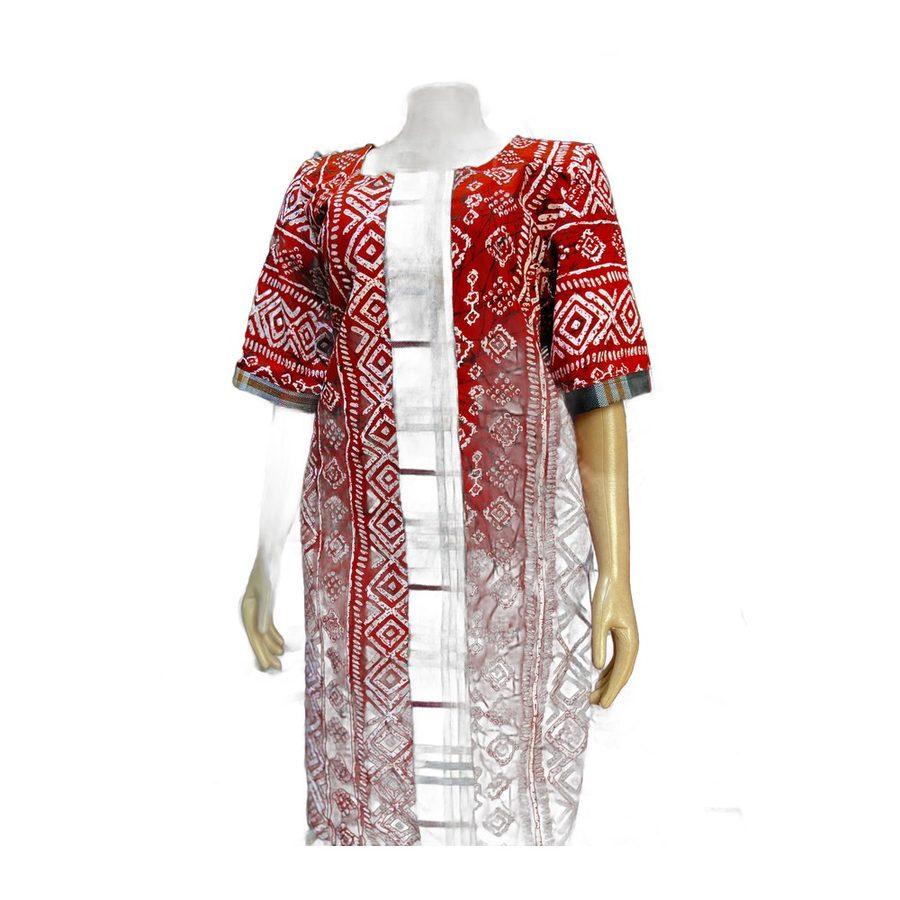 Panelled Kaftan — Crimson Batik