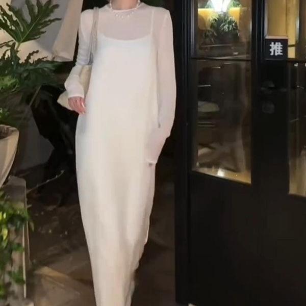 Satin Slip Chic Dress Set Womens New Arrival