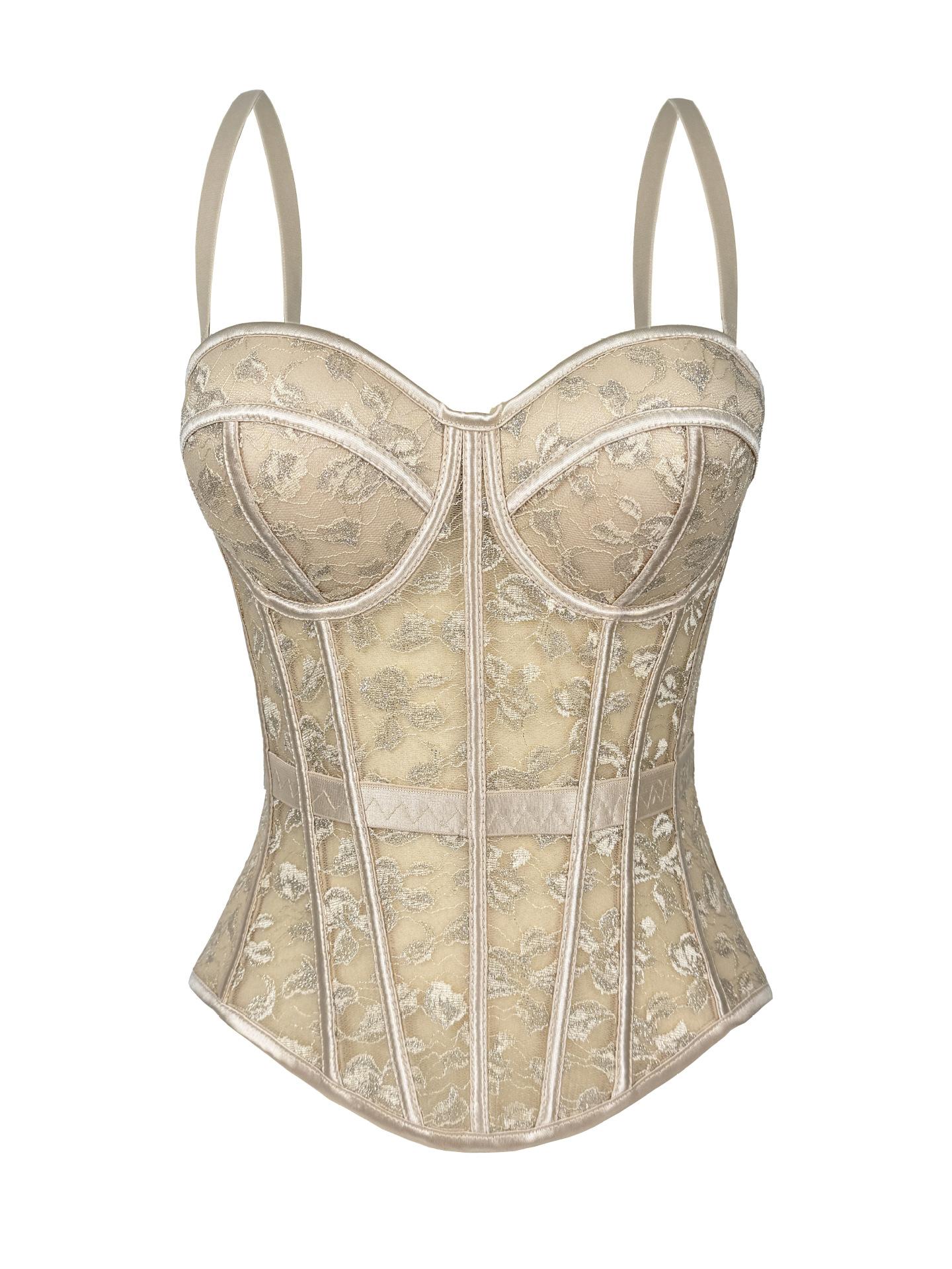 Cross-Border European And American Style Lace Bra With Camisole For Women, High-End Outerw