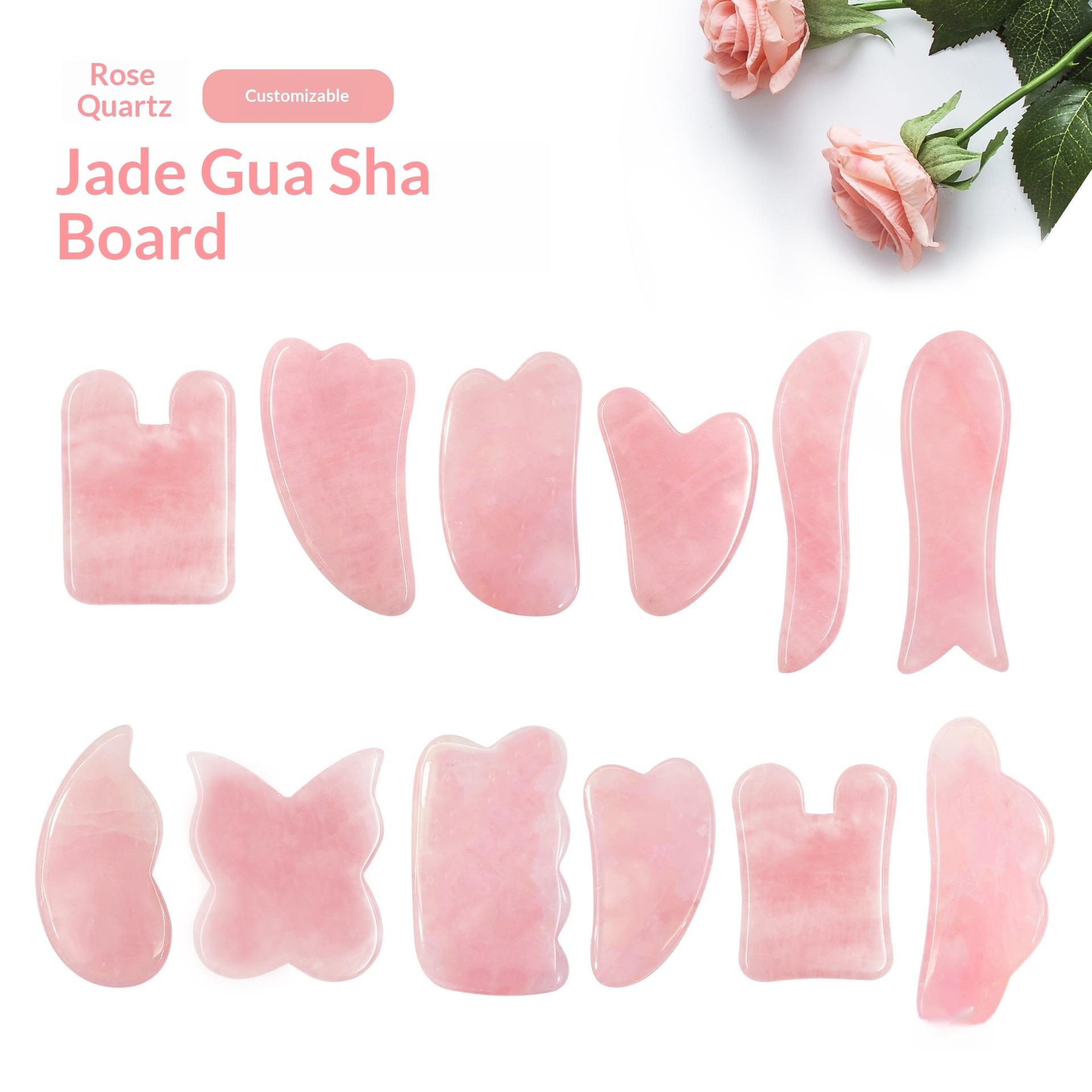 Jade And Rose Quartz Facial And Back Gua Sha Massager